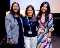 Linda Aponte Patel and two resident trainees